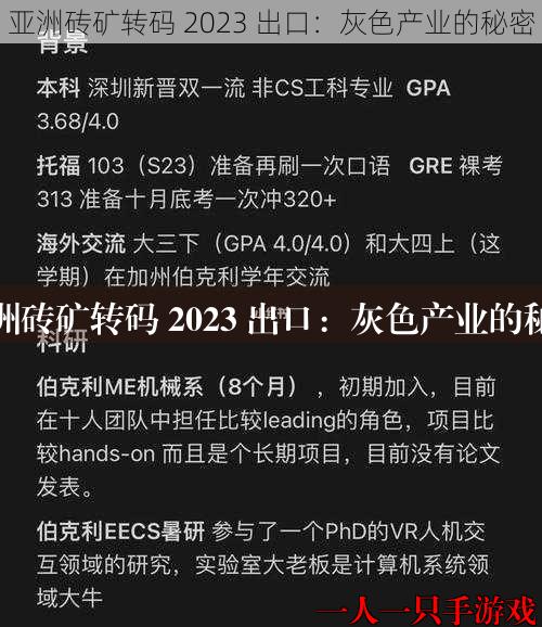 亚洲砖矿转码 2023 出口：灰色产业的秘密